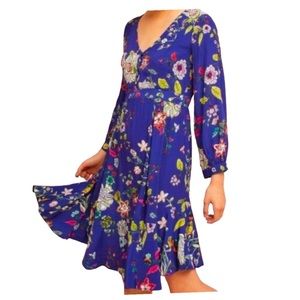 Maeve Anthropologie Maplewood Floral Viscose Dress